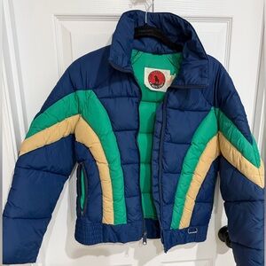 Vintage 70’s White Stag Navy, Green & Tan Colorblock Puffer Jacket